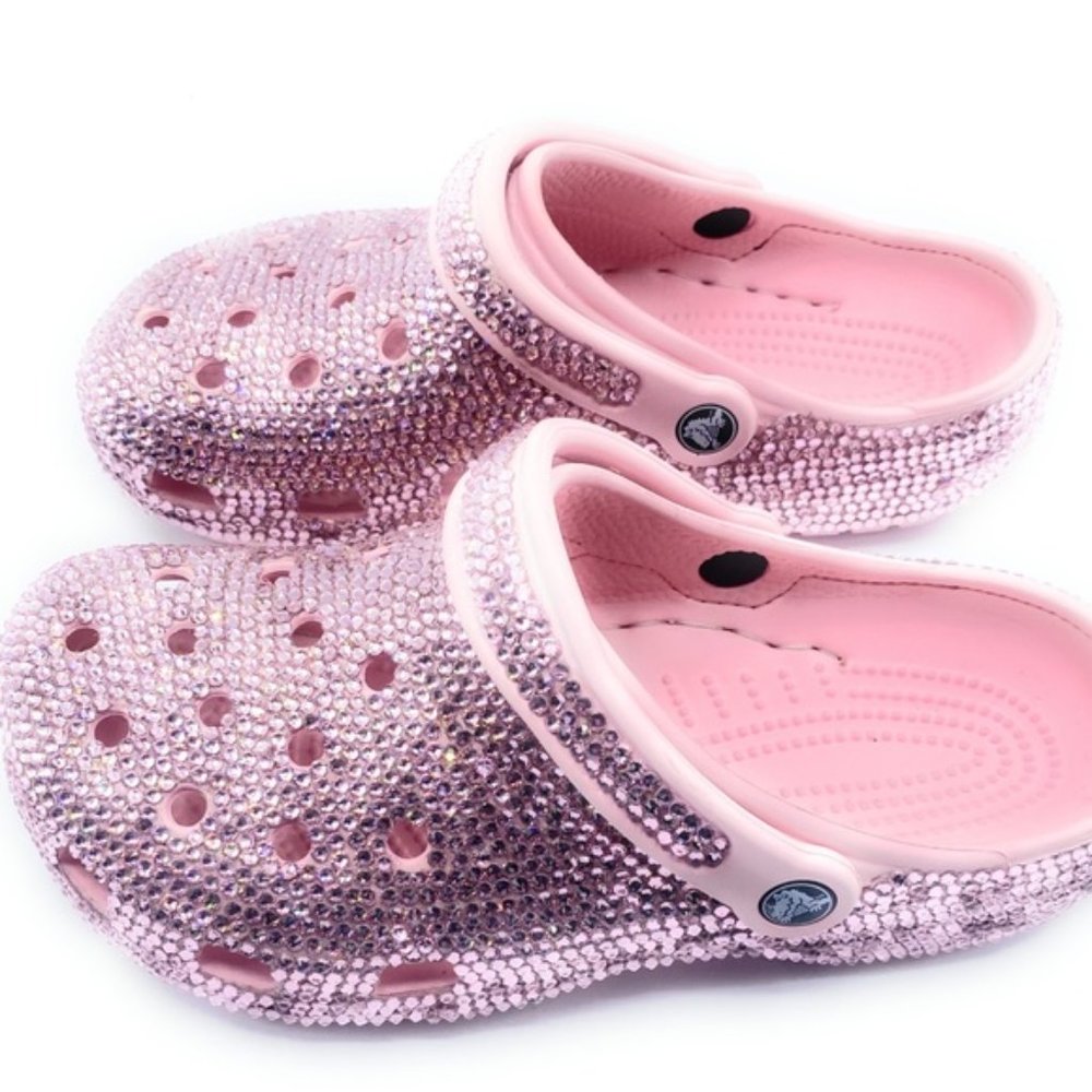 BLING Pink RHINESTONE Clogs Adults - Picture 3 of 6